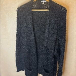 Maurices Black Fuzzy Cardigan